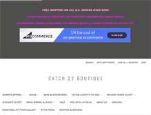 Tablet Screenshot of catch22boutique.com